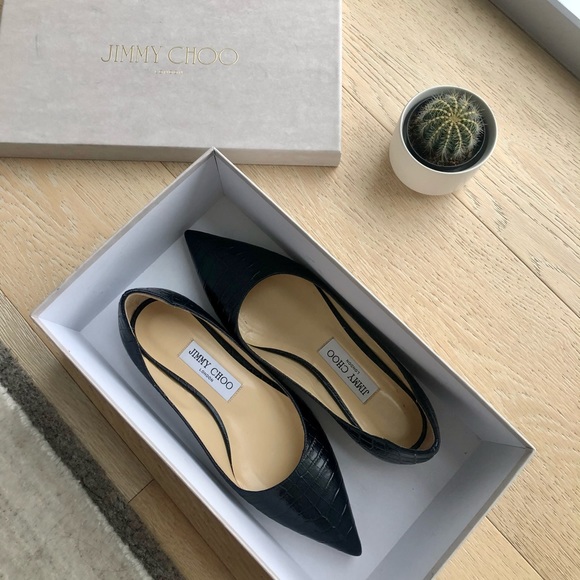 Jimmy Choo Shoes - Jimmy Choo • Navy Love Flat